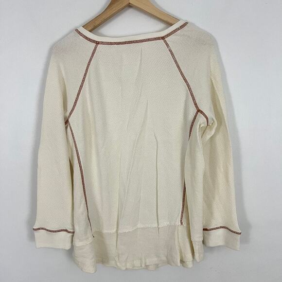 Soft Surroundings Thermal Pull Over Waffle Knit Top Women Size Large - Picture 2 of 14